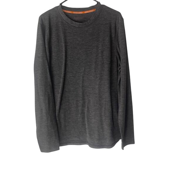 Omni-Wool Men's Size XL Gray Base Layer Long Sleeve 20% Wool Shirt - Picture 1 of 8